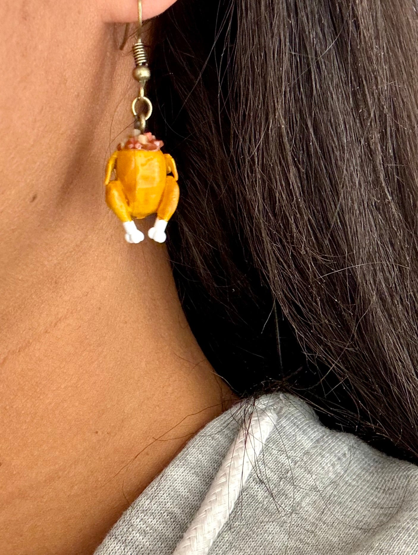 Mini Stuffed Turkey Earrings