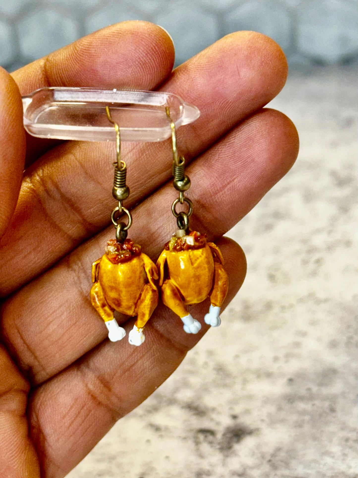 Mini Stuffed Turkey Earrings